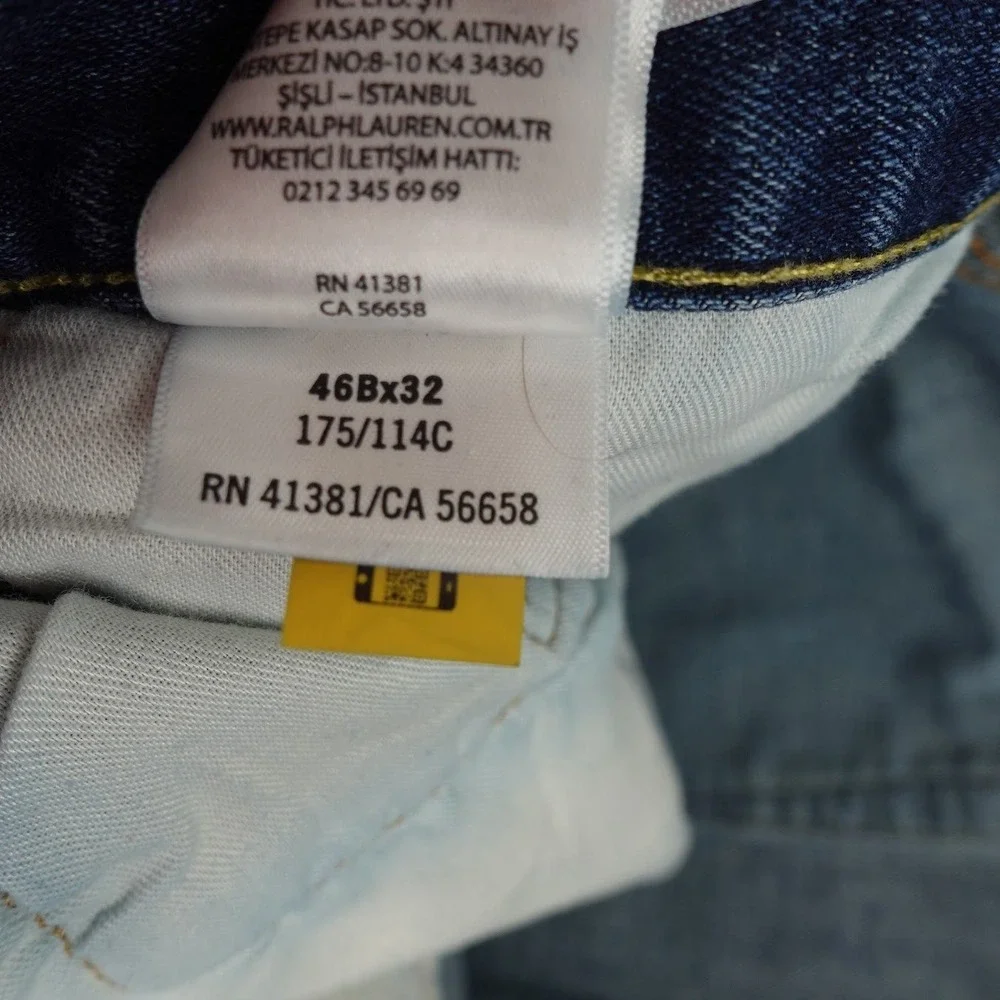 Polo Ralph Lauren Hampton Relaxed Straight Jeans Mens 46Bx32 Blue Medium Wash